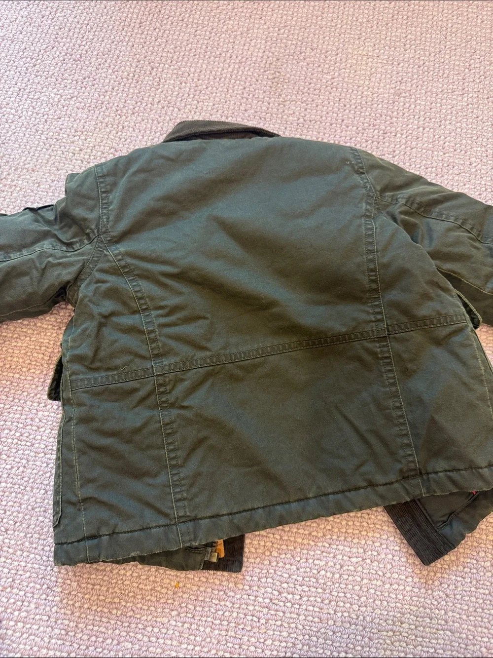 Joules Kids Dark Olive Green Quilted-Lined Puffer Jacket